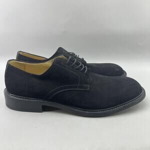 Tardini American Alligator Dress Shoes Men Size 10.5 Black Suede Comfort Oxford